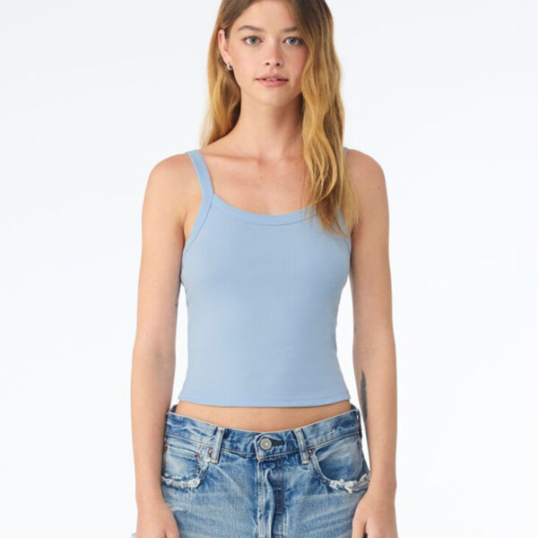 Bella Ladies Micro Rib Spaghetti Strap Tank Top Thumbnail