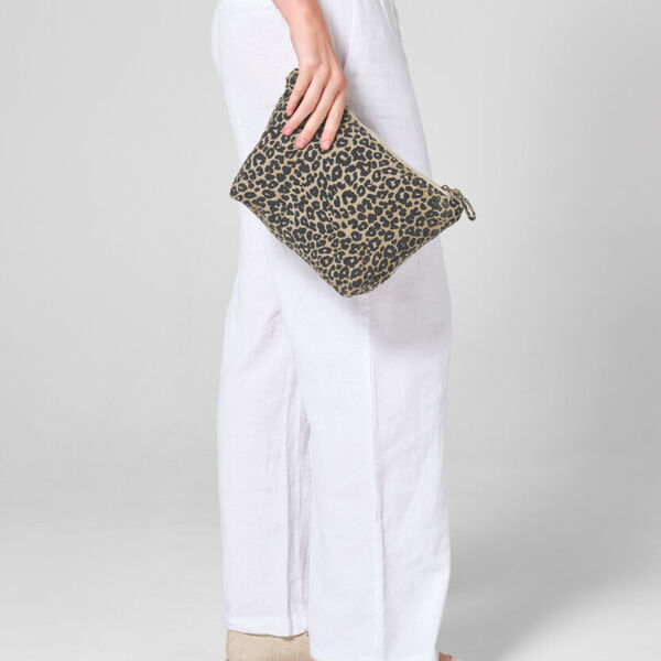 Leopard print canvas accessory bag Thumbnail