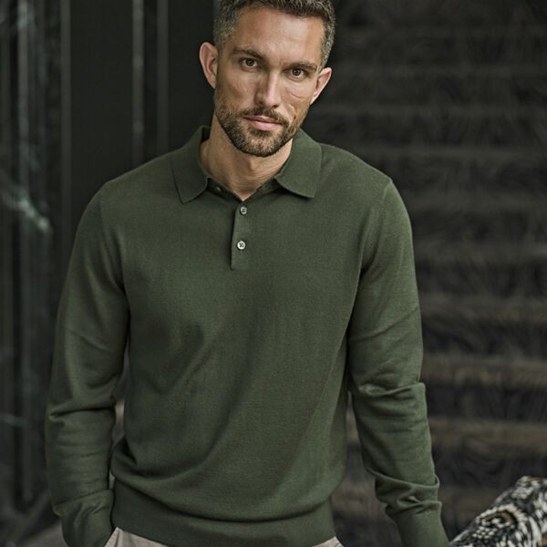 Tee Jays Knitted Polo Shirt Thumbnail
