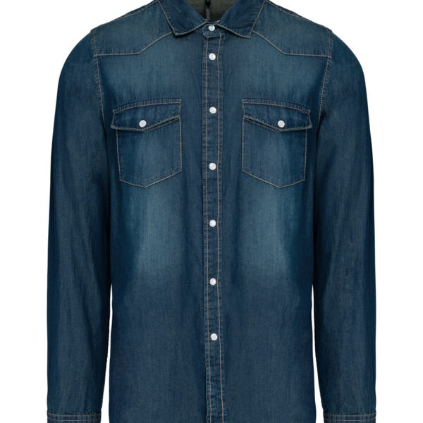 Kariban Long Sleeve Denim Shirt Thumbnail