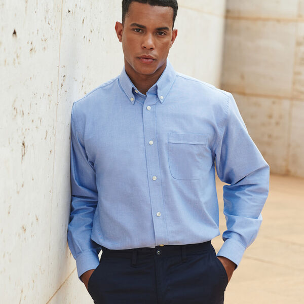 Henbury Long Sleeve Classic Oxford Shirt Thumbnail