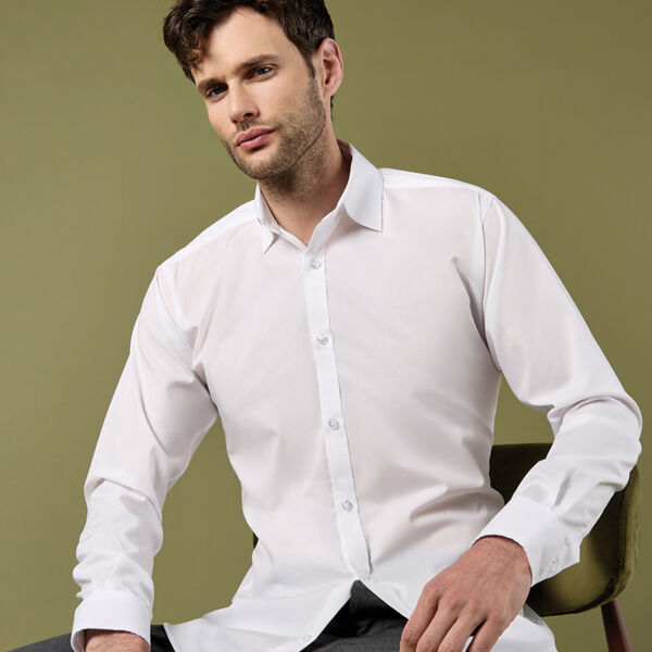 Kustom Kit Long Sleeve Slim Fit Business Shirt Thumbnail