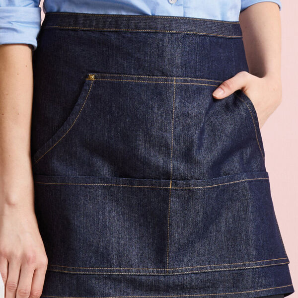 Jeans stitch denim waist apron Thumbnail