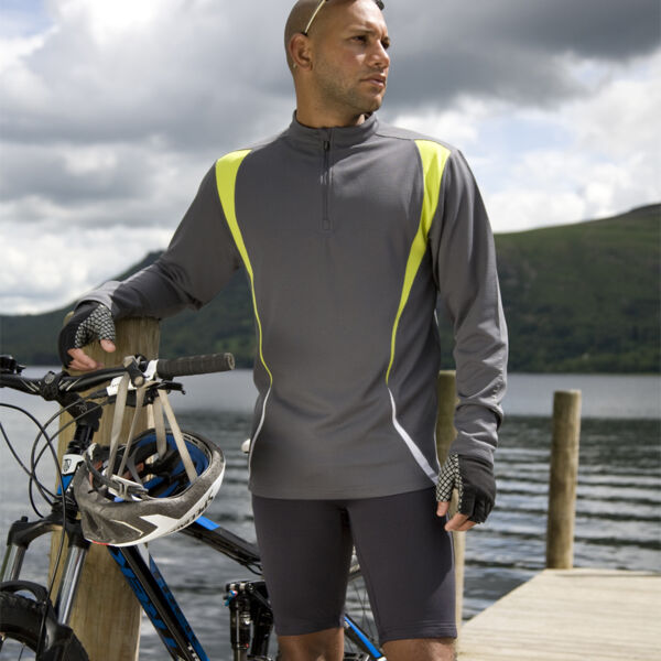 Spiro Unisex Zip Neck Trial Training Top Thumbnail