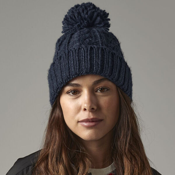 Beechfield Cable Knit Melange Beanie Thumbnail