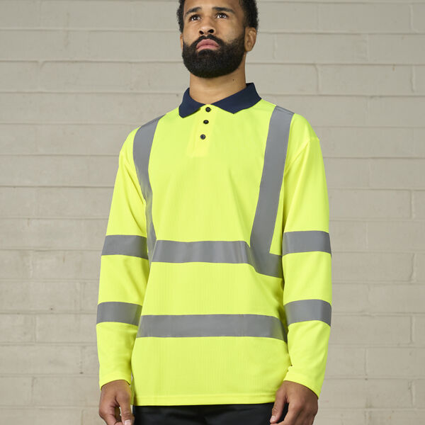 Pro RTX High Visibility Long Sleeve Polo Shirt Thumbnail