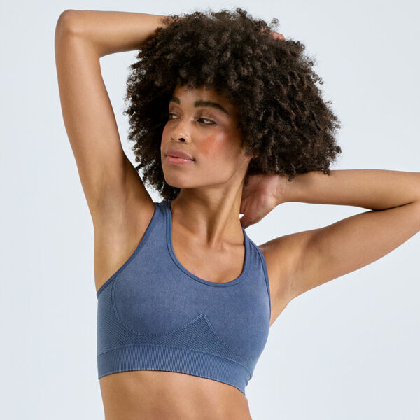 TriDri® seamless '3D fit' multi-sport denim look bra Thumbnail